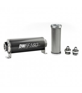 DeatschWerks Universal in-line fuel filter 5 micron AN6 160mm