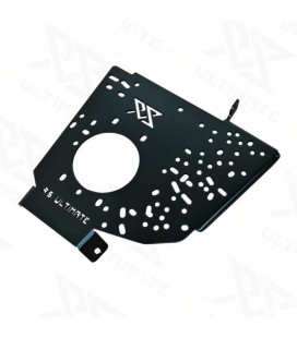 Base / Handbrake mounting plate with holes for BMW E36 tunnel Black