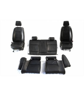BMW E92 black leather seats, white stitching