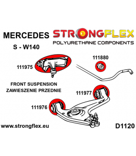 116250A: Full suspension polyurethane bush kit SPORT