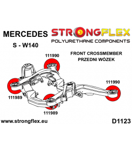 116251A: Front subframe bush kit SPORT