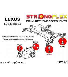 216260B: Rear crossmember bush kit