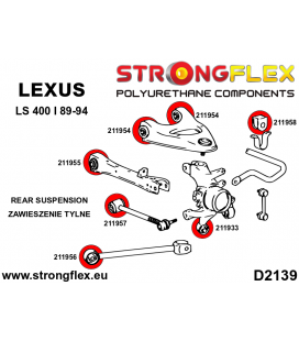 216259A: Rear suspension bush kit SPORT