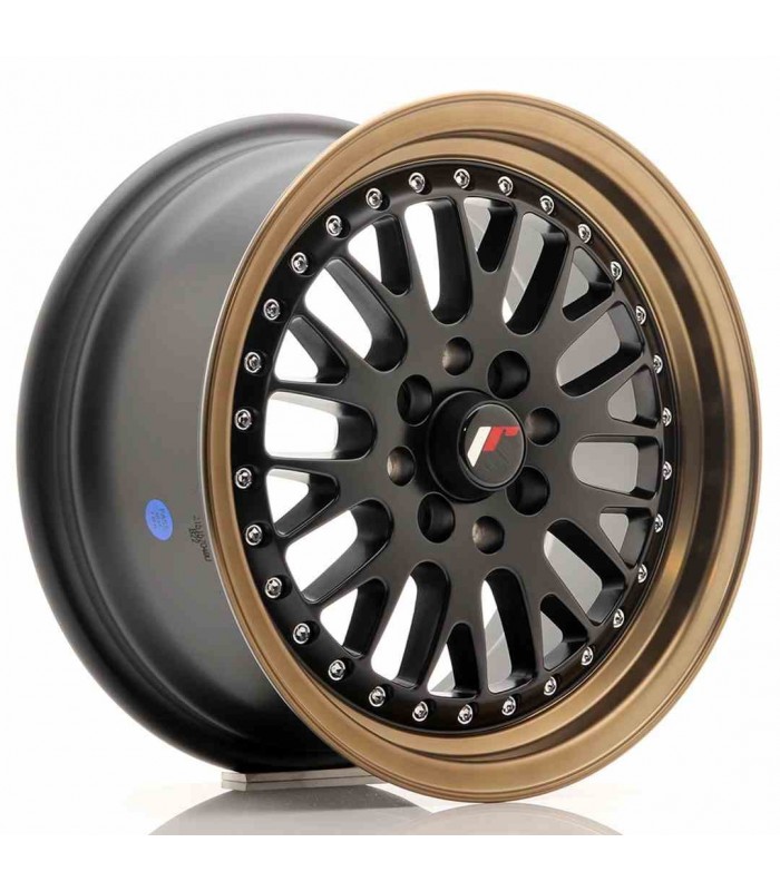 JR Wheels JR10 15x7 ET30 4x100/108 Matt Black w/Bronze Lip