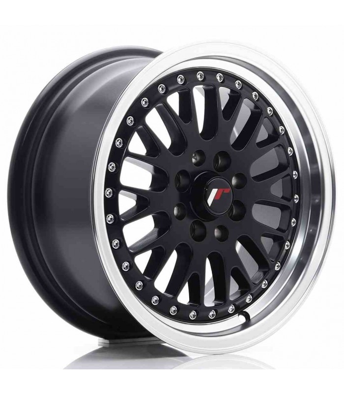 JR Wheels JR10 15x7 ET30 4x100/108 Matt Black w/Machined Lip