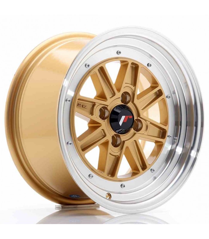 JR Wheels JR31 15x7.5 ET20 4x100 Gold w/Machined Lip
