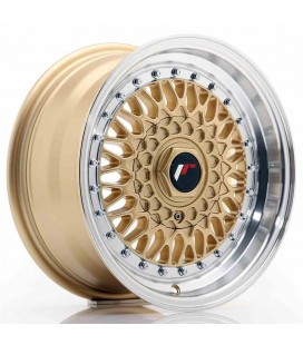 JR Wheels JR9 15x7 ET20 BLANK Gold w/Machined Lip