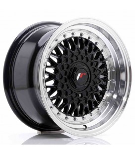 JR Wheels JR9 15x8 ET20 4x100/108 Gloss Black w/Machined Lip