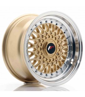 JR Wheels JR9 15x8 ET20 4x100/108 Gold w/Machined Lip