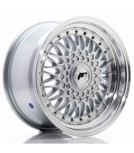 JR Wheels JR9 16x8 ET25 4x100/108 Silver w/Machined Lip+Silver Rivets