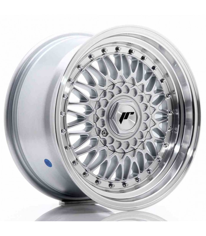 JR Wheels JR9 16x8 ET25 4x100/108 Silver w/Machined Lip+Silver Rivets
