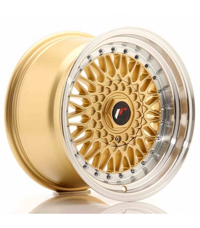 JR Wheels JR9 16x9 ET20 4x100/108 Gold w/Machined Lip
