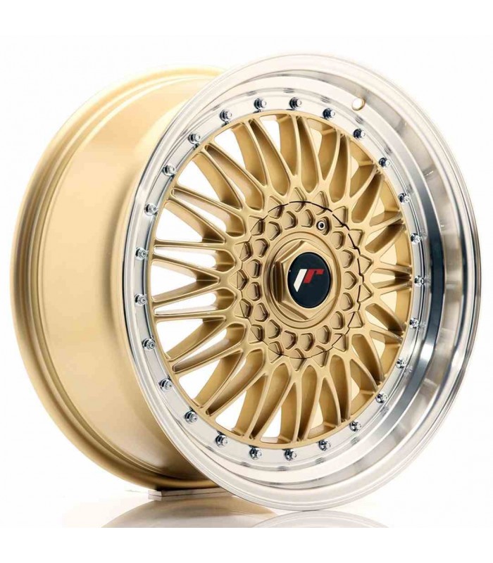 JR Wheels JR9 18x8 ET40 5x112/120 Gold w/Machined Lip