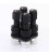 Set of Aluminum air valves JR v2 - BLACK + logo