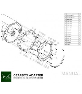 Adapter BMW V8 M60 M62 S62 - BMW M50 M52 M54 M57 S50 S52 S54 DCT DKG GS7D36SG N54 GS6-53BZ