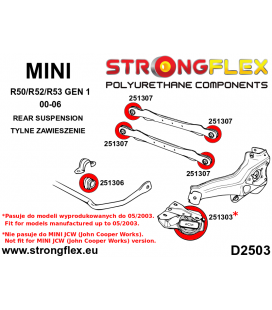 251307A: Rear transverse arm bush SPORT
