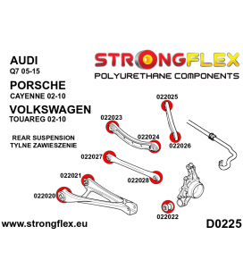 026257A: Rear suspension bush kit SPORT