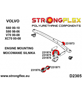 231975B: Front upper engine mount bush - front
