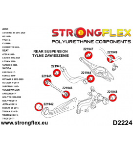 226227B: Rear suspension bush kit