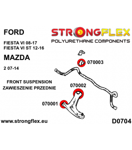 070002B: Front lower arm – rear bush