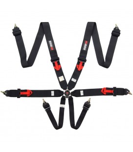 RRS R6 6 POINT 3" HARNESS FIA BLACK