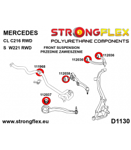 116268A: Front suspension bush kit SPORT