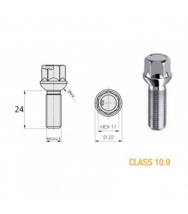 Wheel bolt M12x1.5 sphere k.17