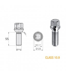 Wheel bolt M12x1.5 sphere k.17