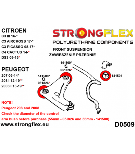 146101B: Front suspension bush kit