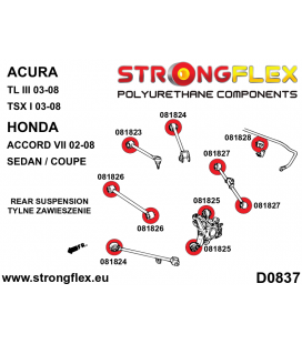 086230B: Rear suspension bush kit