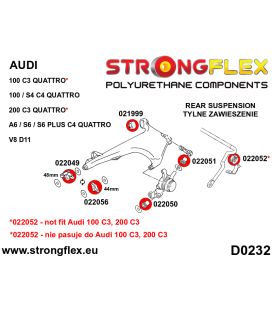 022052B: Rear anti roll bar bush