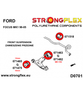 076153A: Front suspension bush kit SPORT