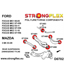 076156B: Full suspension bush kit