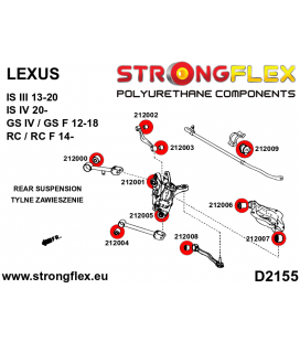 216272A: Rear suspension bush kit SPORT