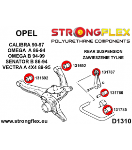 136224B: Rear suspension bush kit