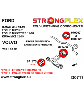 076161B: Front suspension bush kit