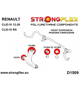 156085B: Front suspension bush kit