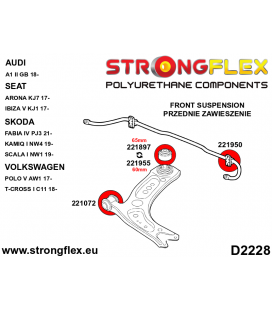 226232A: Front suspension bush kit SPORT