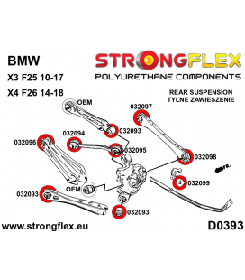 032097A: Rear control arm - inner bush SPORT