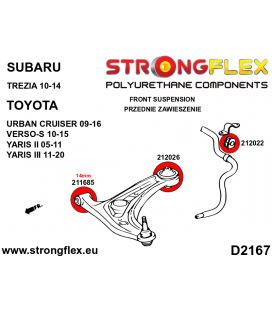 212026A: Front control arm – rear bush SPORT