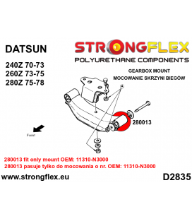280013A: Gearbox mount bush SPORT