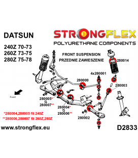 280006A: Steering rack bush SPORT