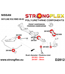 286209A: Front suspension bush kit SPORT