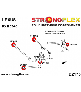 216286A: Rear suspension bush kit SPORT