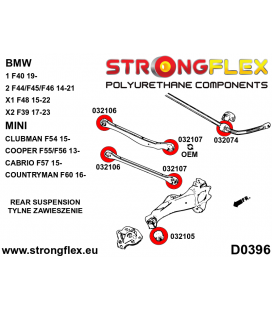 036109B: Rear suspension bush kit
