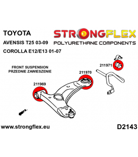 216290A: Full suspension bush kit SPORT