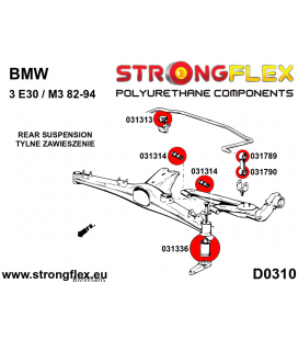 036123A: Rear suspension bush kit SPORT