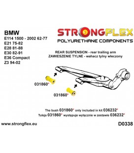 036127B: Rear suspension bush kit