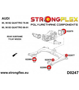 022078A: Front and rear subframe bush – inside SPORT