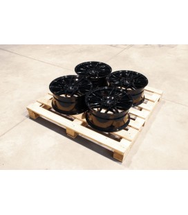 Set of JR28 17x8 ET35 4x108 Gloss Black